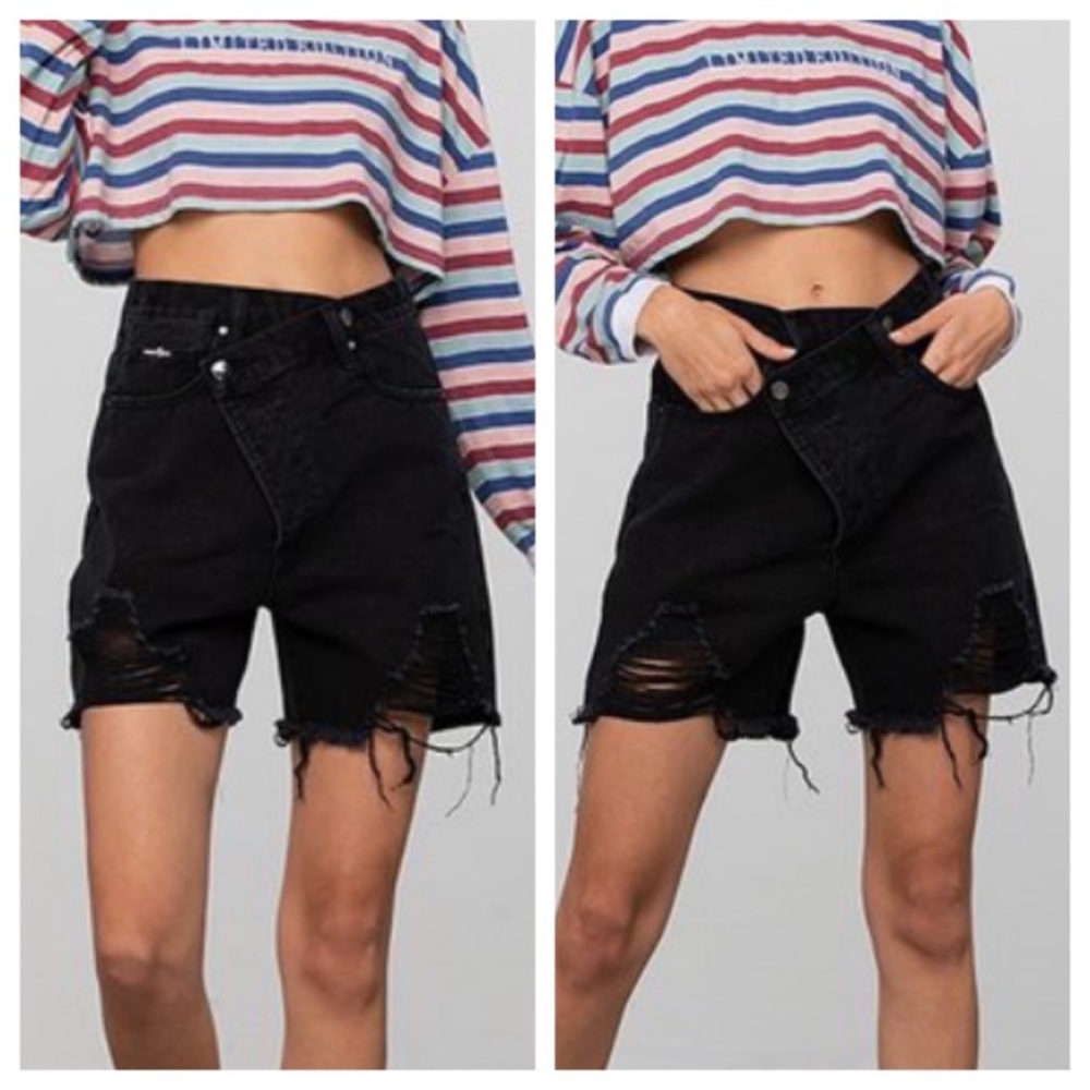 Euc Insane Gene crossover denim mom jean shorts S
